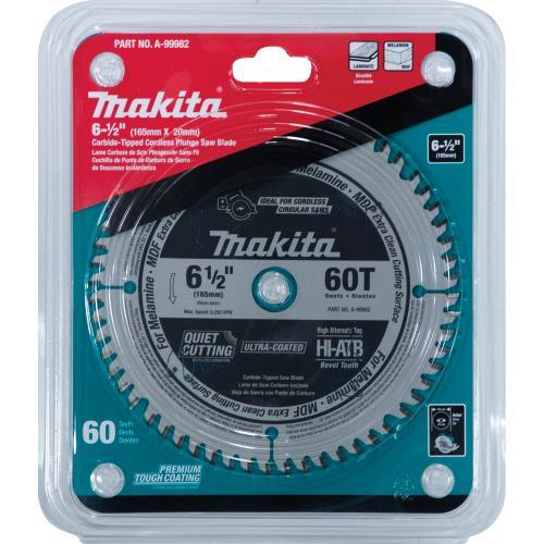 Makita A-99982 6‘1/2" 60T (ATB) Carbide‘Tipped Cordless Plunge Saw Blade