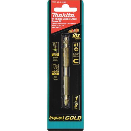 Makita B-39609 Impact GOLD® #1 (3˜1/2") Phillips Double˜Ended Power Bit