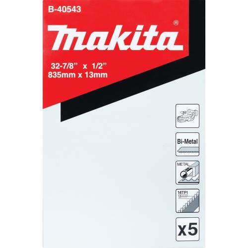 Makita B-40543 32‘7/8" 14 TPI Bi‘Metal Compact Portable Band Saw Blade, 5/pk