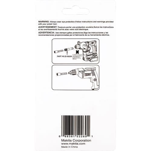 Makita B-59265 4 Pc. Magnetic Nutsetter Set, 5/16", 3/8", 7/16", 1/2"