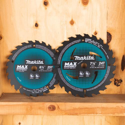 Makita B-62963 6‘1/2" 25T Carbide‘Tipped Max Efficiency Circular Saw Blade, Framing