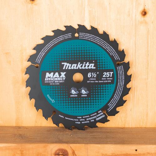 Makita B-62963 6‘1/2" 25T Carbide‘Tipped Max Efficiency Circular Saw Blade, Framing