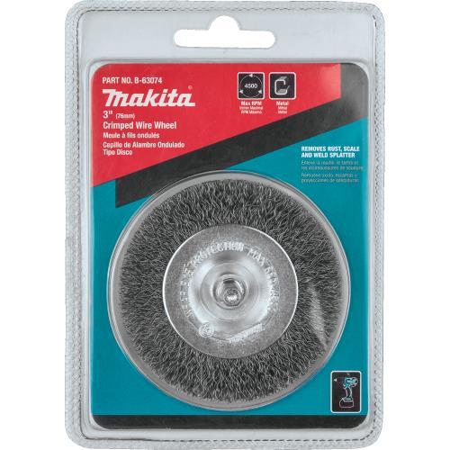 Makita B-63074 3" Crimped Wire Wheel, 1/4" Hex Shank