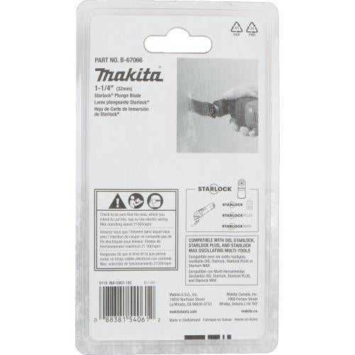 Makita B-67066 Starlock® Oscillating Multi‘Tool 1‘1/4" High Carbon Steel Curved Plunge Cut Blade