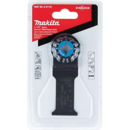 Makita B-67103 Starlock® Oscillating Multi‘Tool 1‘1/4" Bi‘Metal Plunge Cut Blade for Metal Cutting