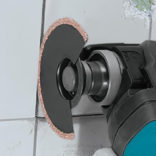 Makita B-67147 Starlock® Oscillating Multi‘Tool 3‘1/4" Hard Metal with Tungsten Carbide Coated Rim 30 Grit Grout Removal Blade