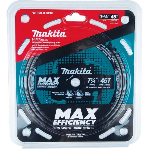 Makita B-68585 7‘1/4" 45T Carbide‘Tipped Max Efficiency Saw Blade, Fine Crosscutting