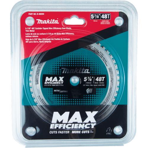 Makita B-69250 5‘7/8" 48T Carbide‘Tipped Max Efficiency Saw Blade, Thin Metal