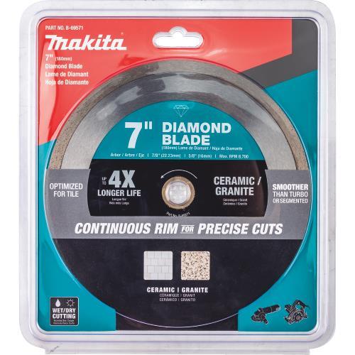 Makita B-69571 7" Diamond Blade, Continuous Rim, General Purpose