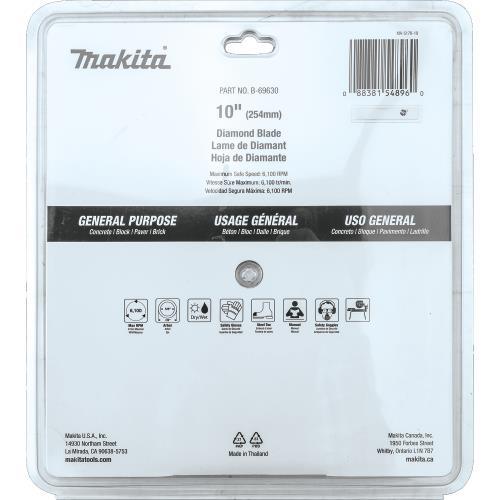 Makita B-69630 10" Diamond Blade, Segmented, General Purpose