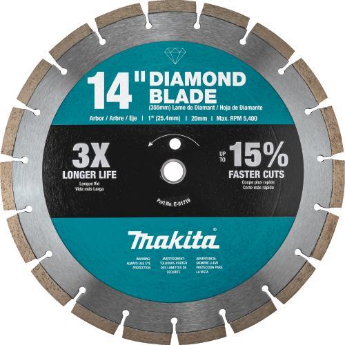 Makita B-69646 14" Diamond Blade, Segmented, General Purpose, Contractor 3/pk