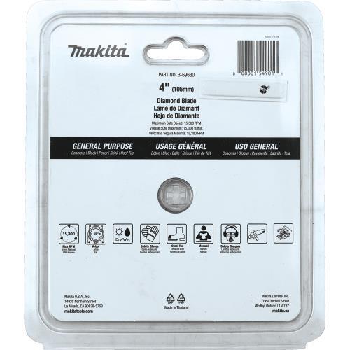 Makita B-69680 4" Diamond Blade, Turbo, General Purpose