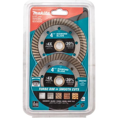 Makita B-69705 4‘1/2" Diamond Blade, Turbo, General Purpose, 2/pk