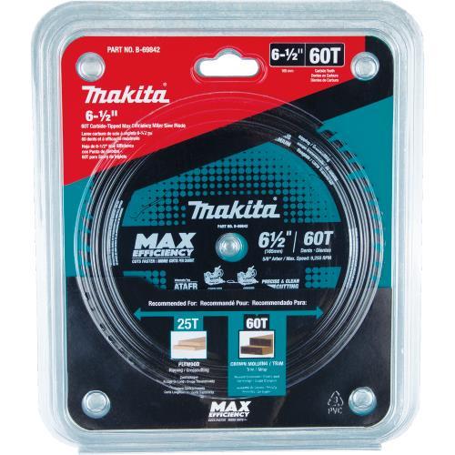 Makita B-69842 6‘1/2" 60T Carbide‘Tipped Max Efficiency Miter Saw Blade