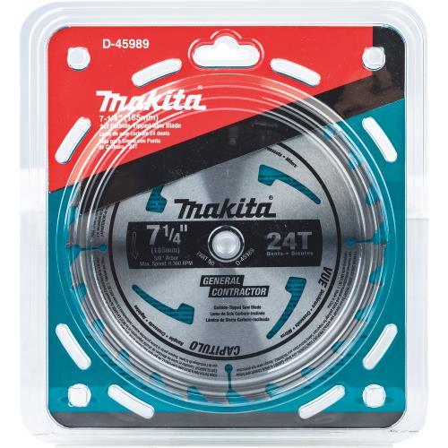 Makita D-45989 7‘1/4" 24T Carbide‘Tipped Circular Saw Blade, Framing/General Purpose