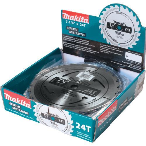 Makita D-45989-10 7‘1/4" 24T Carbide‘Tipped Circular Saw Blade, Framing/General Purpose, 10/pk