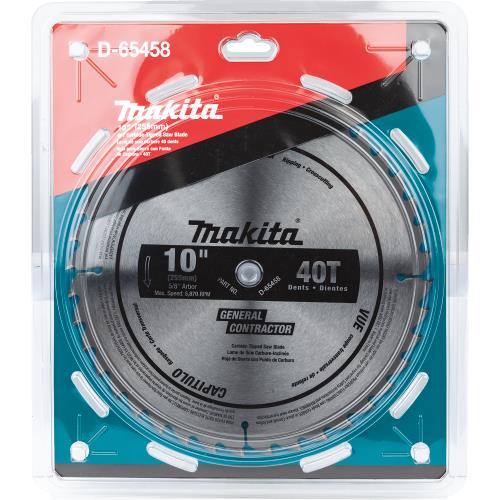 Makita D-65458 10" 40T Polished Miter Saw Blade, General Purpose