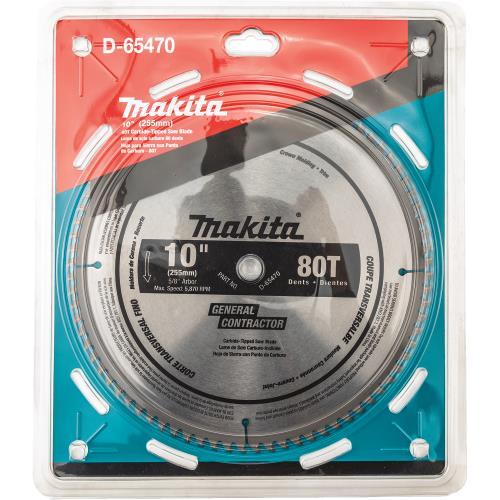 Makita D-65470 10" 80T Micro‘Polished Miter Saw Blade, Fine Crosscutting