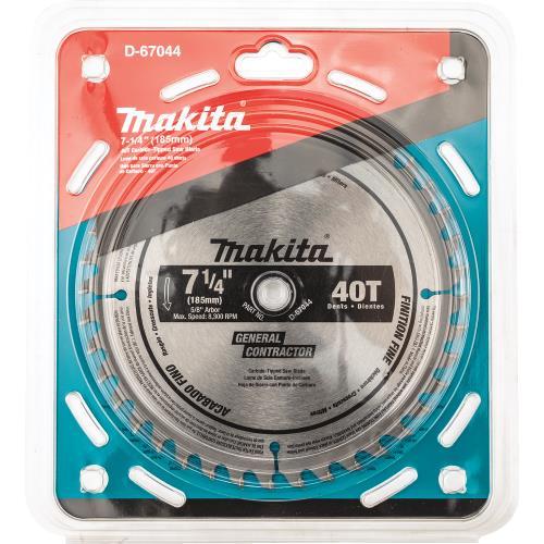 Makita D-67044 7‘1/4" 40T Carbide‘Tipped Circular Saw Blade, Fine Crosscutting