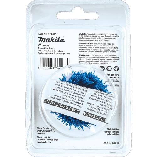 Makita D-70493 2" Nylon Cup Brush, Fine, 240 Grit