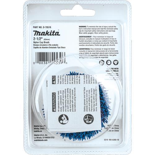 Makita D-70518 2‘1/2" Nylon Cup Brush, Fine, 240 Grit