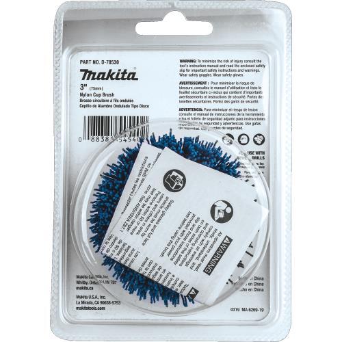 Makita D-70530 3" Nylon Cup Brush, Fine, 240 Grit