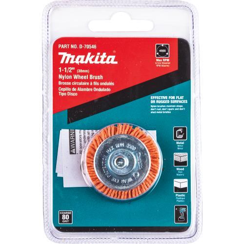 Makita D-70546 1‘1/2" Nylon Wheel Brush, Coarse, 80 Grit