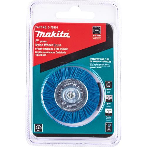 Makita D-70574 2" Nylon Wheel Brush, Fine, 240 Grit