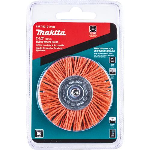 Makita D-70580 2‘1/2" Nylon Wheel Brush, Coarse, 80 Grit