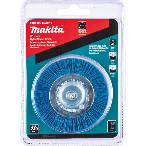 Makita D-70611 3" Nylon Wheel Brush, Fine, 240 Grit