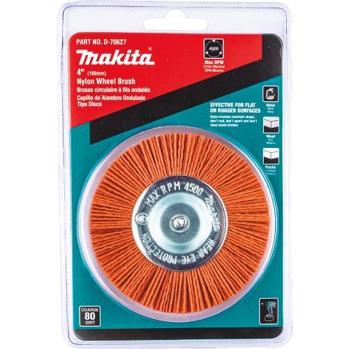 Makita D-70627 4" Nylon Wheel Brush, Coarse, 80 Grit