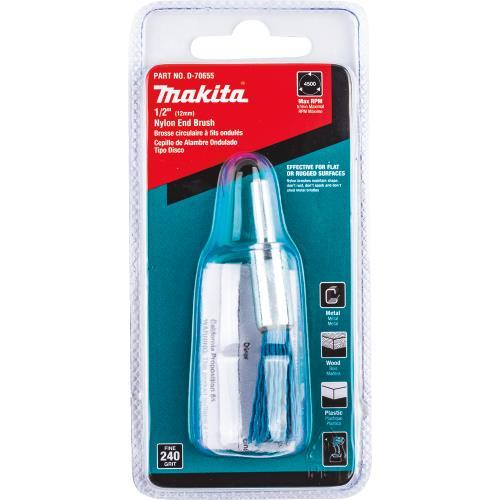 Makita D-70655 1/2" Nylon End Brush, Fine, 240 Grit