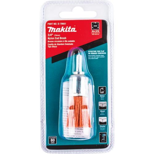 Makita D-70661 3/4" Nylon End Brush, Coarse, 80 Grit