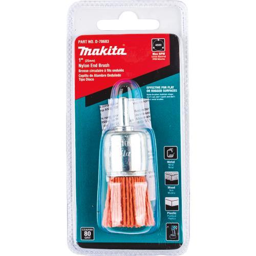 Makita D-70683 1" Nylon End Brush, Coarse, 80 Grit