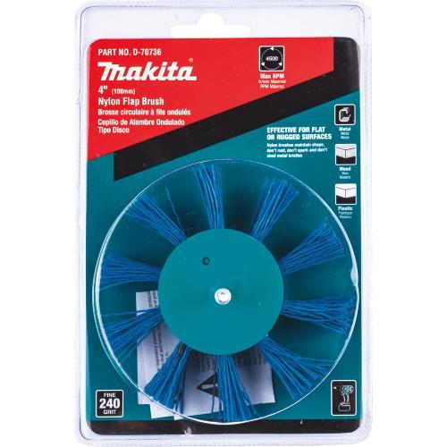 Makita D-70736 4" Nylon Flap Brush, Fine, 240 Grit