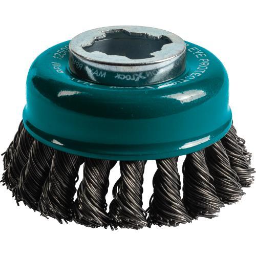 Makita D-72615 X‘LOCK 3‘1/8" Carbon Steel Knot Thin Wire Cup Brush