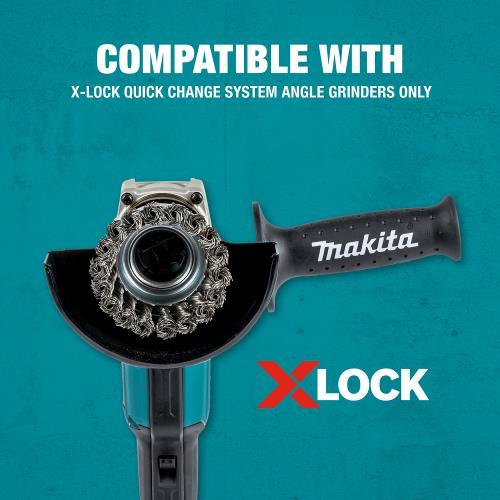 Makita D-72615 X‘LOCK 3‘1/8" Carbon Steel Knot Thin Wire Cup Brush