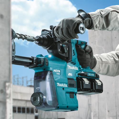 Makita DX08 Dust Extractor Attachment with HEPA Filter Cleaning Mechanism