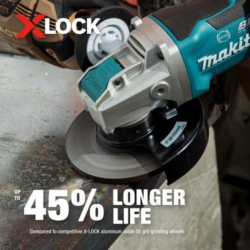 Makita E-00424 X‘LOCK 4‘1/2" x 1/4" x 7/8" Type 27 General Purpose 36 Grit Metal Abrasive Grinding Wheel