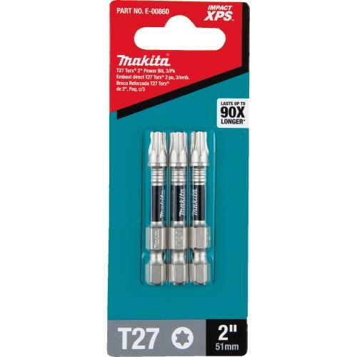 Makita E-00860 Impact XPS® T27 Torx 2" Power Bit, 3/pk