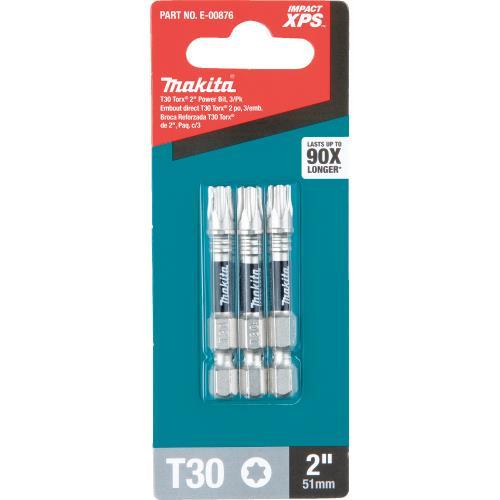 Makita E-00876 Impact XPS® T30 Torx 2" Power Bit, 3/pk