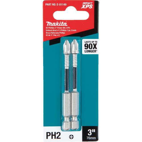 Makita E-01149 Impact XPS® #2 Phillips 3" Power Bit, 2/pk