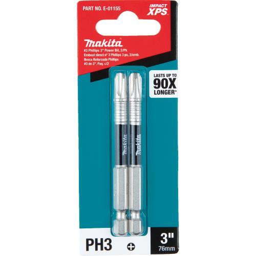 Makita E-01155 Impact XPS® #3 Phillips 3" Power Bit, 2/pk