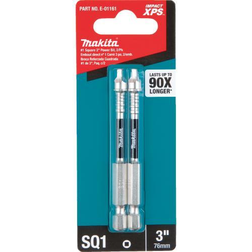 Makita E-01161 Impact XPS® #1 Square 3" Power Bit, 2/pk