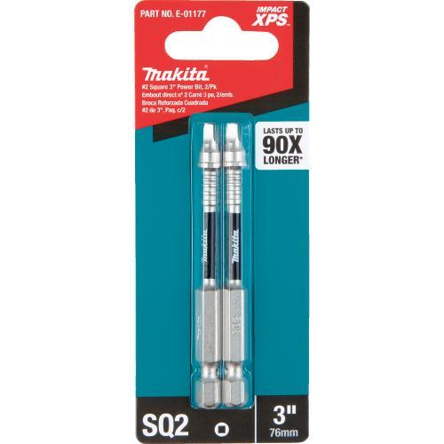 Makita E-01177 Impact XPS® #2 Square 3" Power Bit, 2/pk