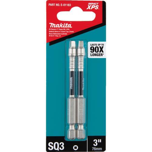 Makita E-01183 Impact XPS® #3 Square 3" Power Bit, 2/pk