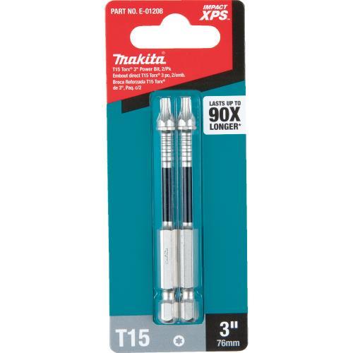 Makita E-01208 Impact XPS® T15 Torx 3" Power Bit, 2/pk