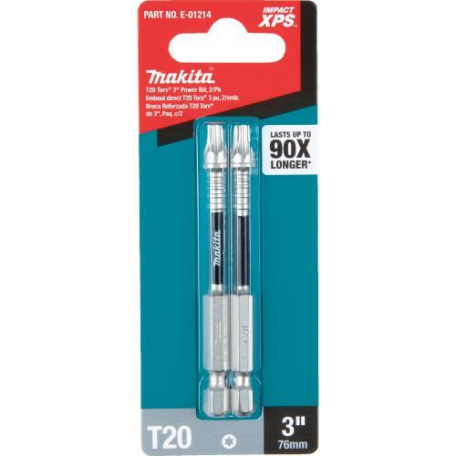 Makita E-01214 Impact XPS® T20 Torx 3" Power Bit, 2/pk