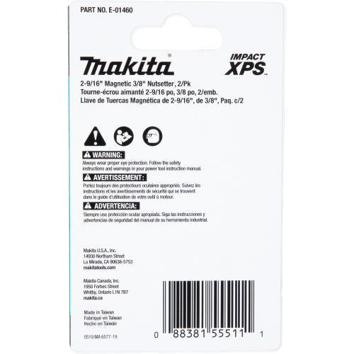 Makita E-01460 Impact XPS® 2‘9/16" Magnetic 3/8" Nutsetter, 2/pk