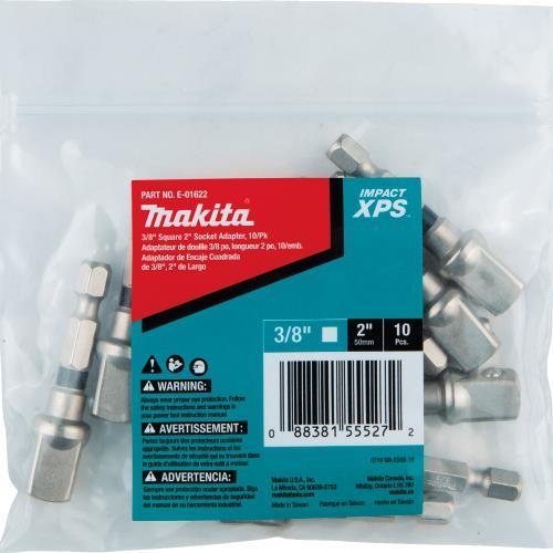 Makita E-01622 Impact XPS® 3/8" Square 2" Socket Adapter, 10/pk, Bulk